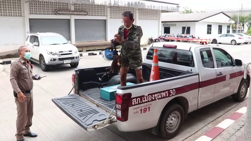 รวบทันควันลุงซาเล้งเก็บของเก่ามือไวลักหัวสกัดคอนกรีตไฟฟ้า 5