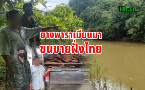 จับแก๊งขนยางพาราเมียนมาขายฝั่งไทย