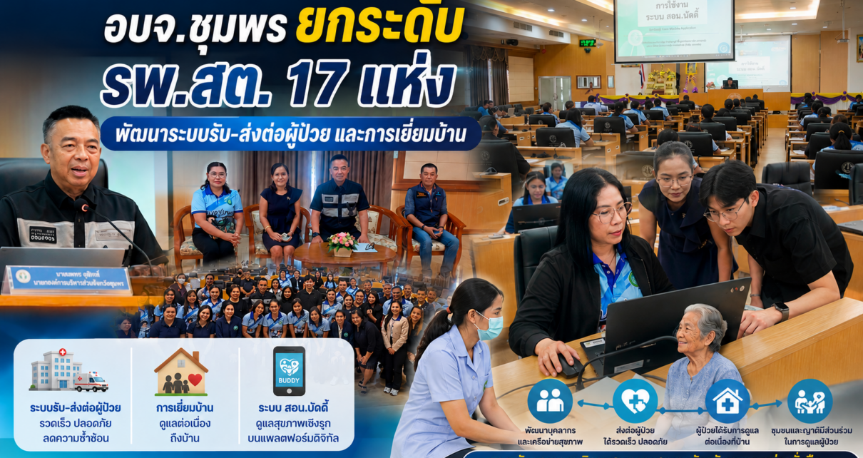 อบจ.ชุมพรยกระดับรพ.สต.17แห่งพัฒนาระบบรับ-ส่งต่อผู้ป่วย 10